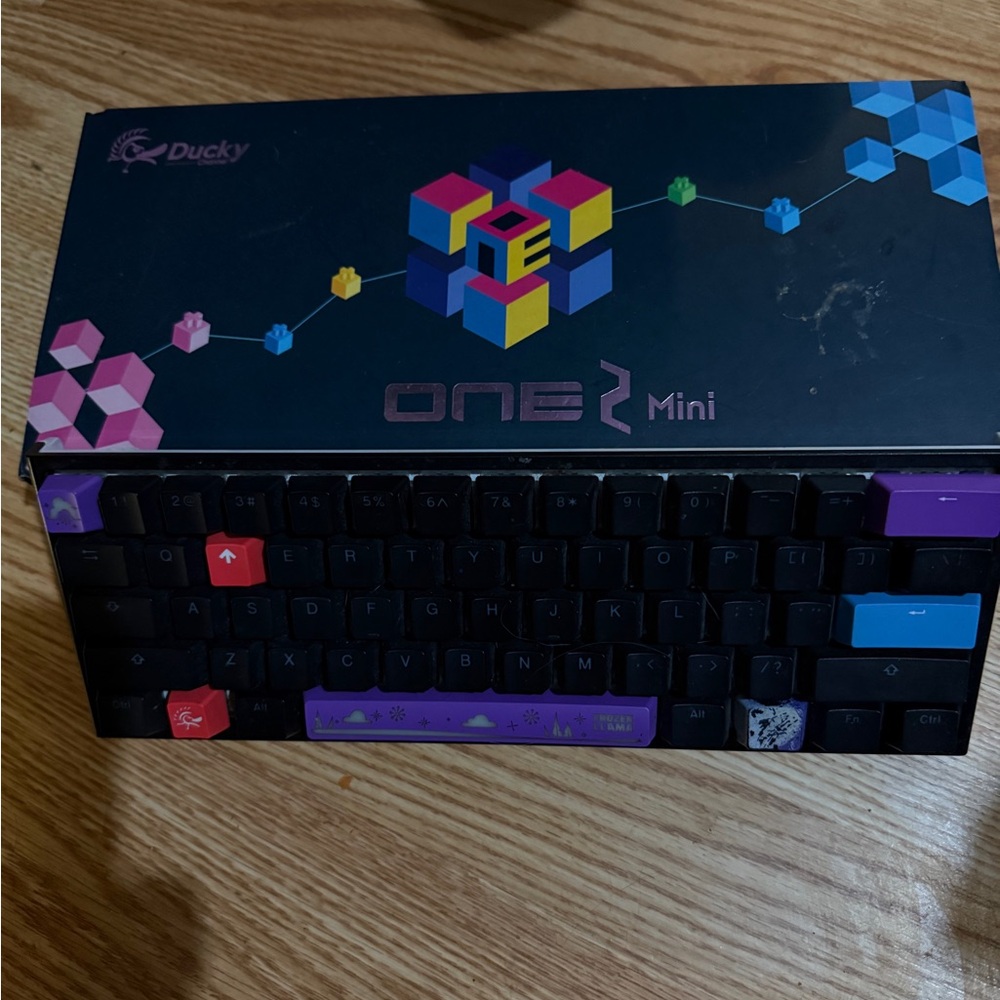 One 2 Mini RGB Mechanical Keyboard - Black and Purple